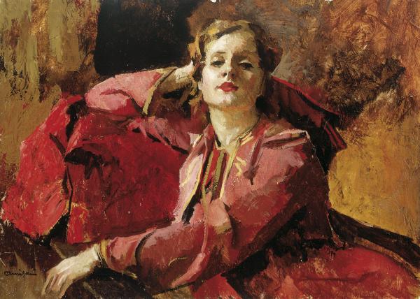 Giuseppe Amisani, La modella, 1920, olio su tela, Museo Civico Villa dei Cedri, Bellinzona, donazione Adolfo Rossi 1972