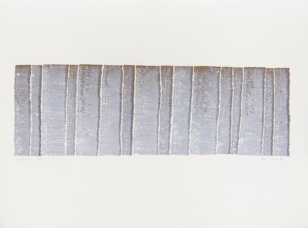 Irma Blank (Celle (D), 1934), Annotazioni MN-1, 1982, tecnica mista su carta, 45.7 x 61.8 cm, Photo credit Carlo Favero, Courtesy the artist and P420, Bologna 
